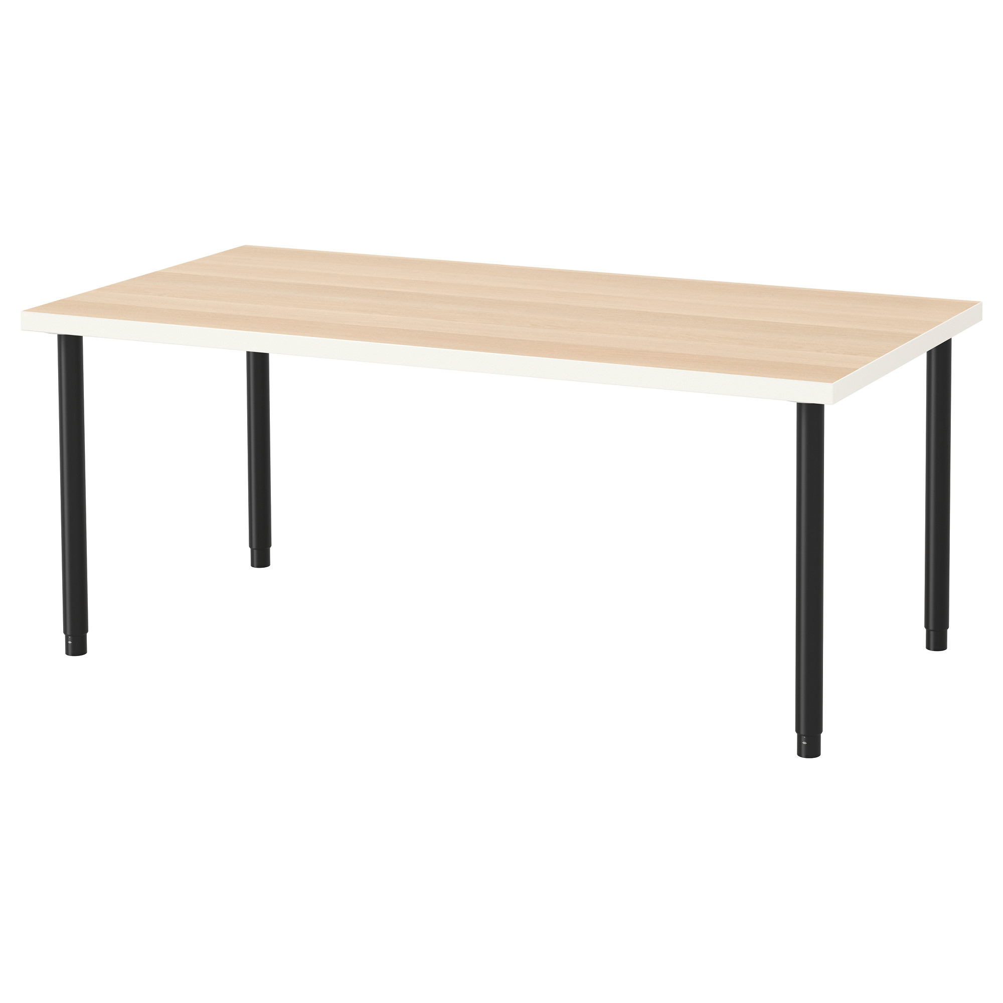 OLOV/LINNMON - Table, White White Stained Oak Effect/black | IKEA Hong ...