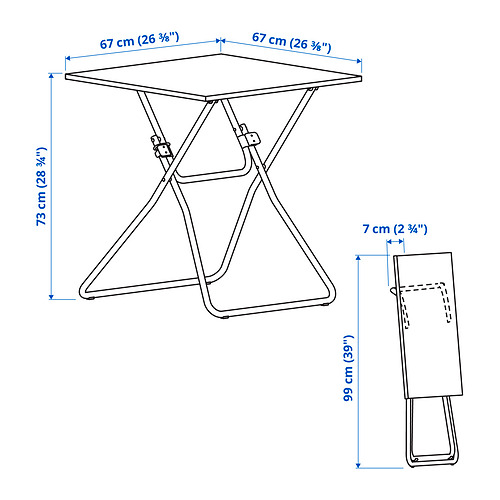 GUNDE/ÖSTANÖ table and 2 chairs