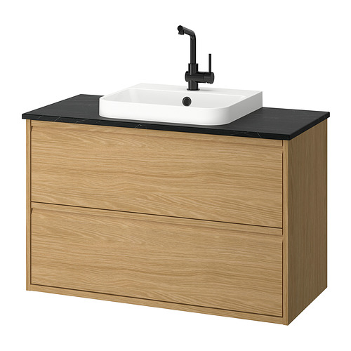 BACKSJÖN/ÄNGSJÖN wash-stnd w drawers/wash-basin/tap