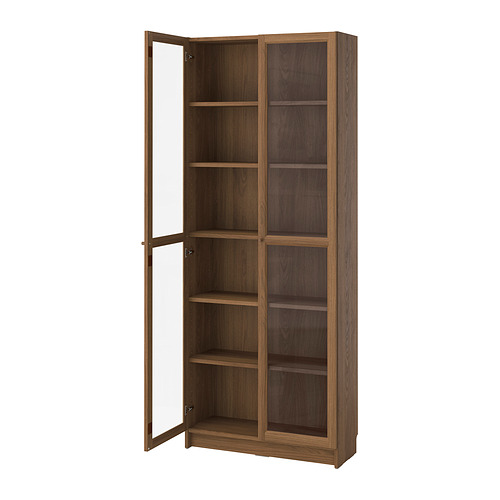 BILLY/OXBERG bookcase with glass doors