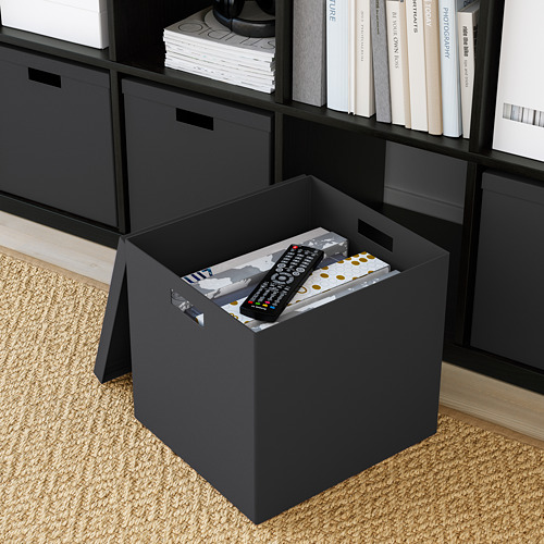 TJENA storage box with lid