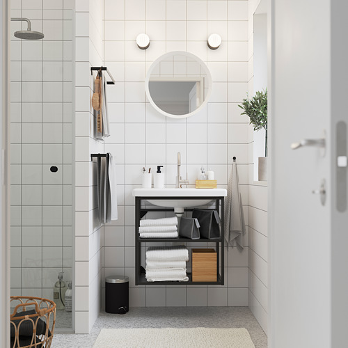 TVÄLLEN/ENHET open wash-stand with 2 shelves