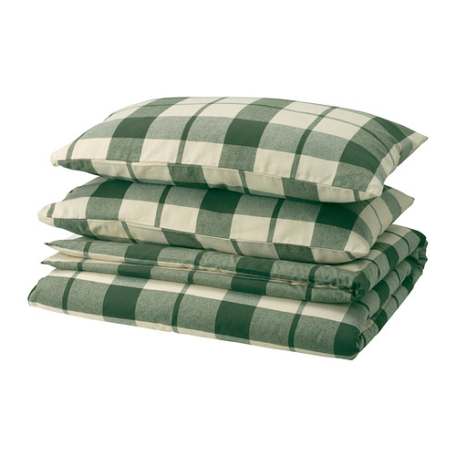 BESKSÖTEMAL duvet cover and 2 pillowcases