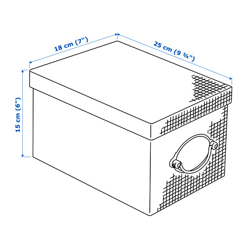KVARNVIK 連蓋貯物盒