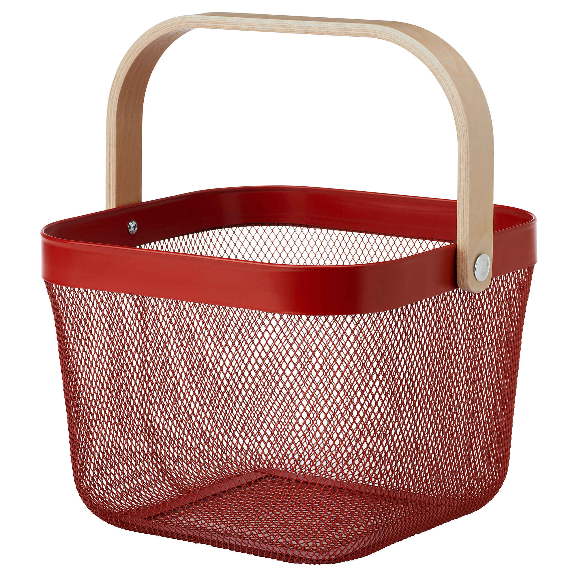 red storage basket
