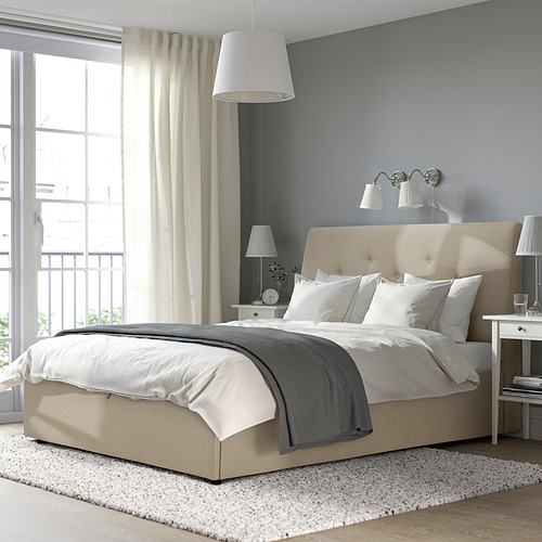 IDANÄS upholstered ottoman bed