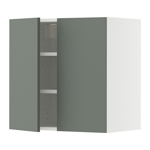 METOD wall cabinet with shelves/2 doors