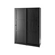 RAKKESTAD wardrobe with sliding doors, black-brown, 117x176 cm - IKEA