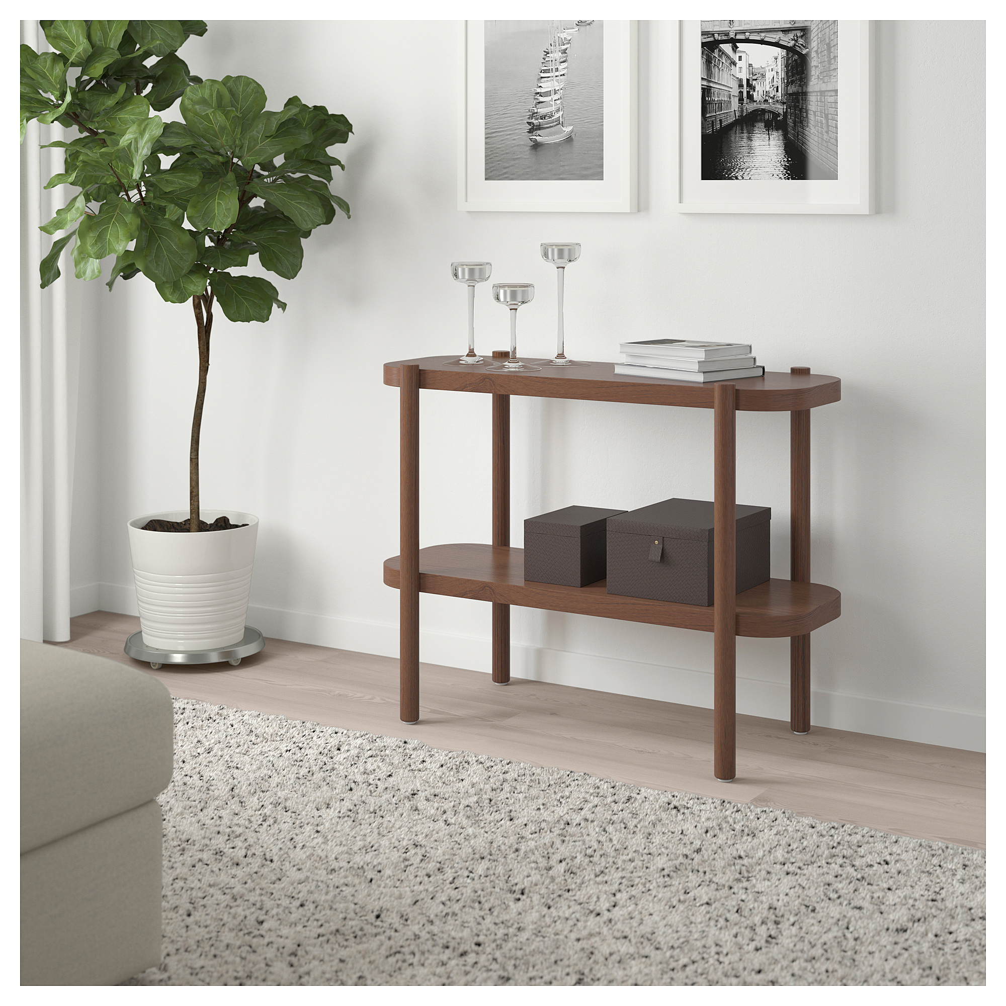 LISTERBY - console table, brown | IKEA 
