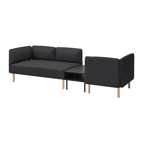 LILLEHEM 3-seat modular sofa with side table