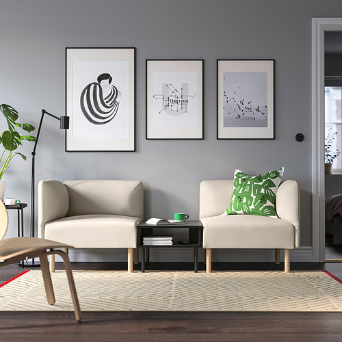 LILLEHEM 2-seat modular sofa with side table