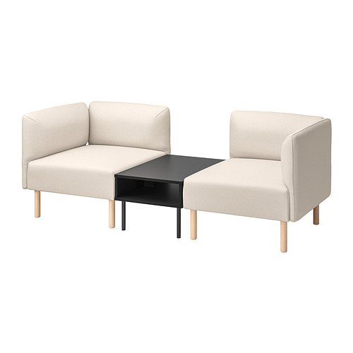 LILLEHEM 2-seat modular sofa with side table