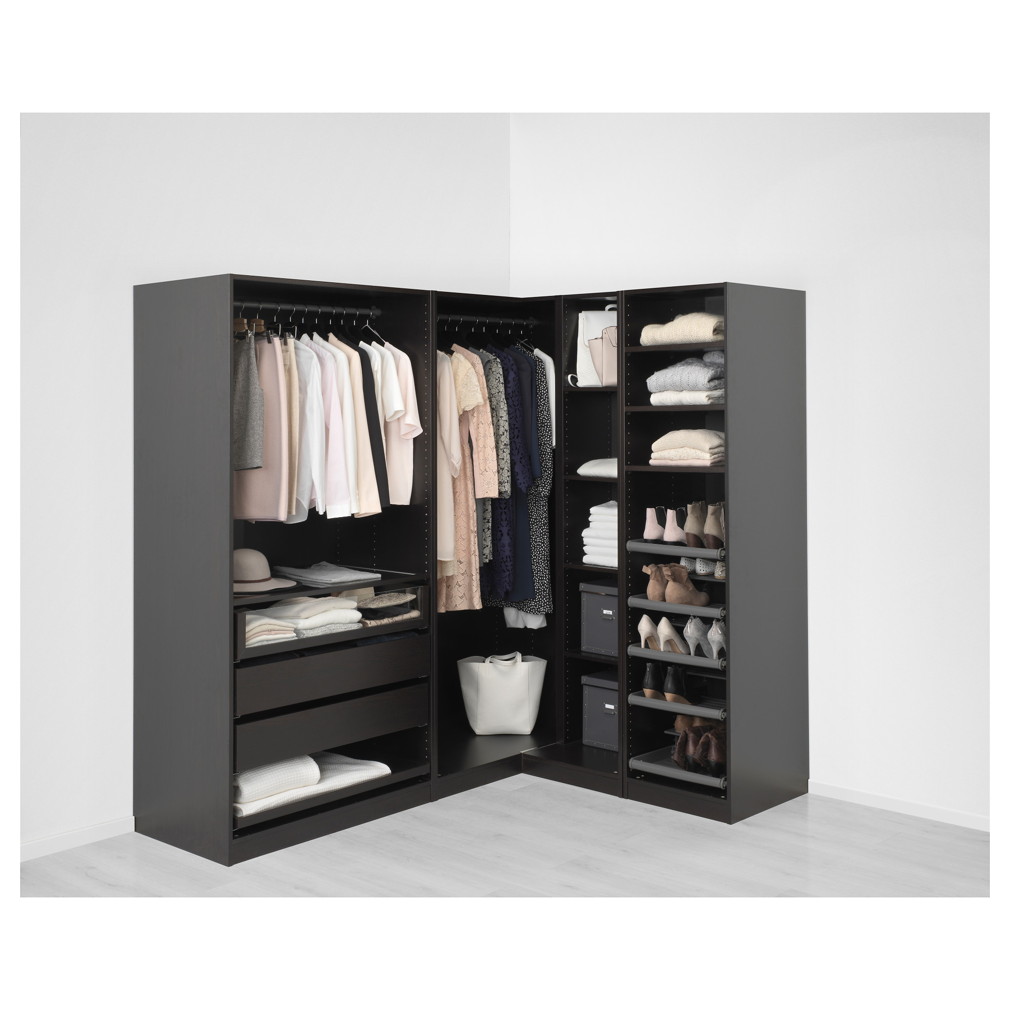 Pax Corner Wardrobe Black Brown Forsand Vikedal Ikea Hong Kong