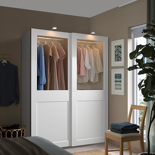 PAX/GRIMO wardrobe with sliding doors