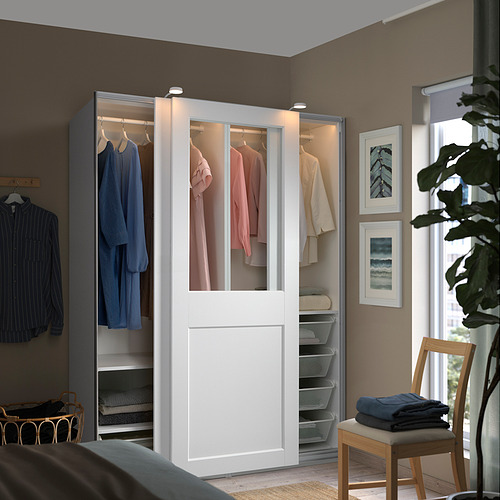 PAX/GRIMO wardrobe with sliding doors