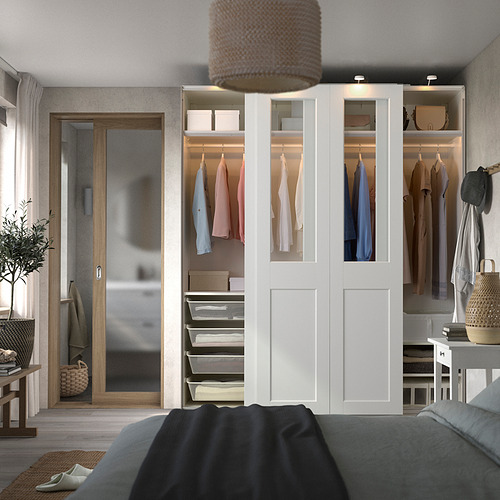 PAX/GRIMO wardrobe with sliding doors