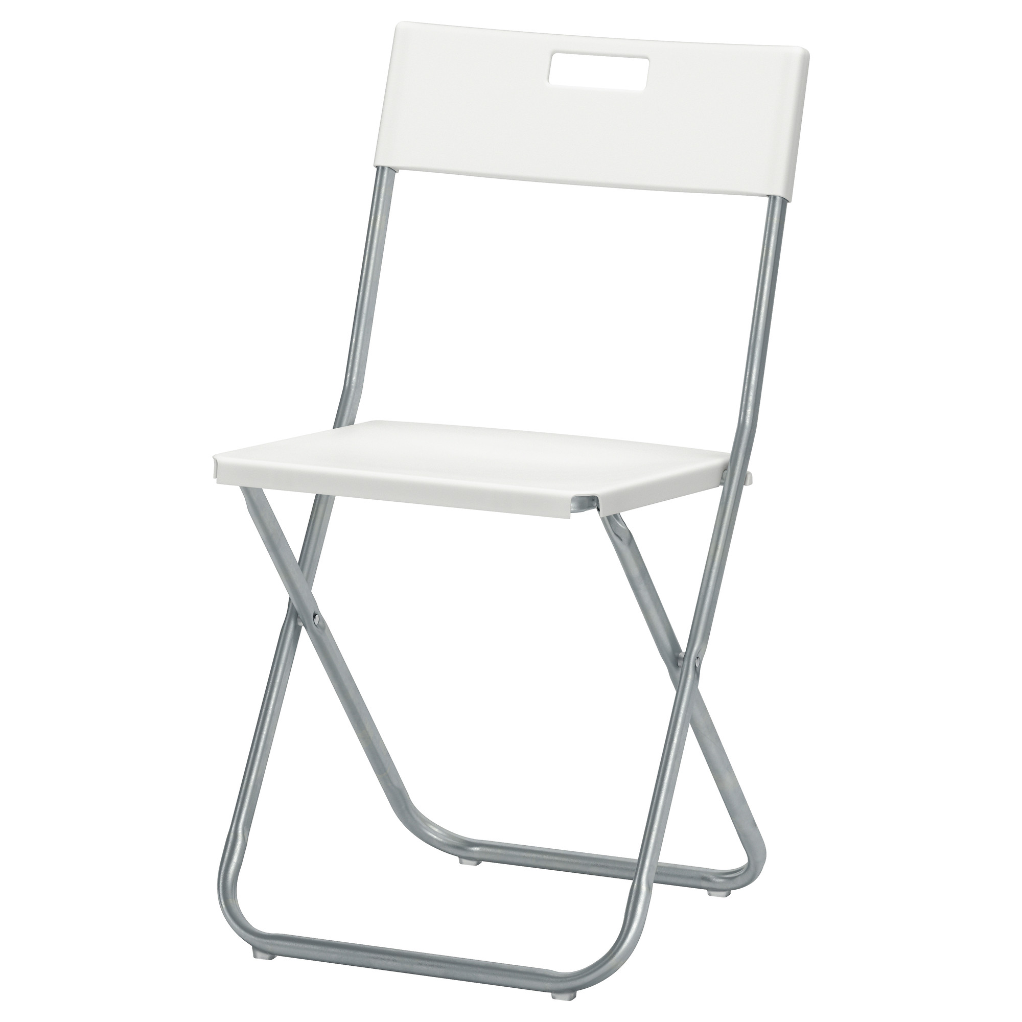 GUNDE - folding chair, white | IKEA 