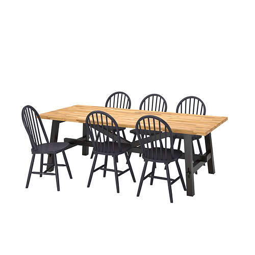SKOGSTA/SKOGSTA table and 6 chairs