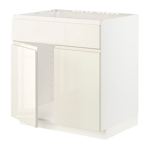 METOD base cabinet f sink w 2 doors/front