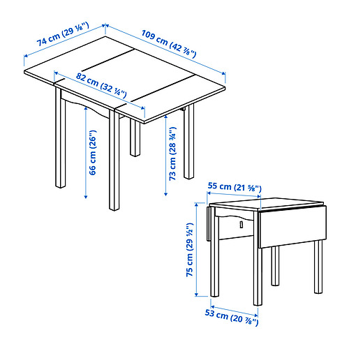 HAUGA drop-leaf table