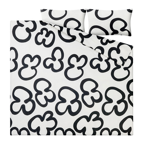 KLIPPBRÄCKA duvet cover and 2 pillowcases