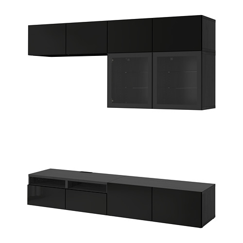 BESTÅ TV storage combination/glass doors