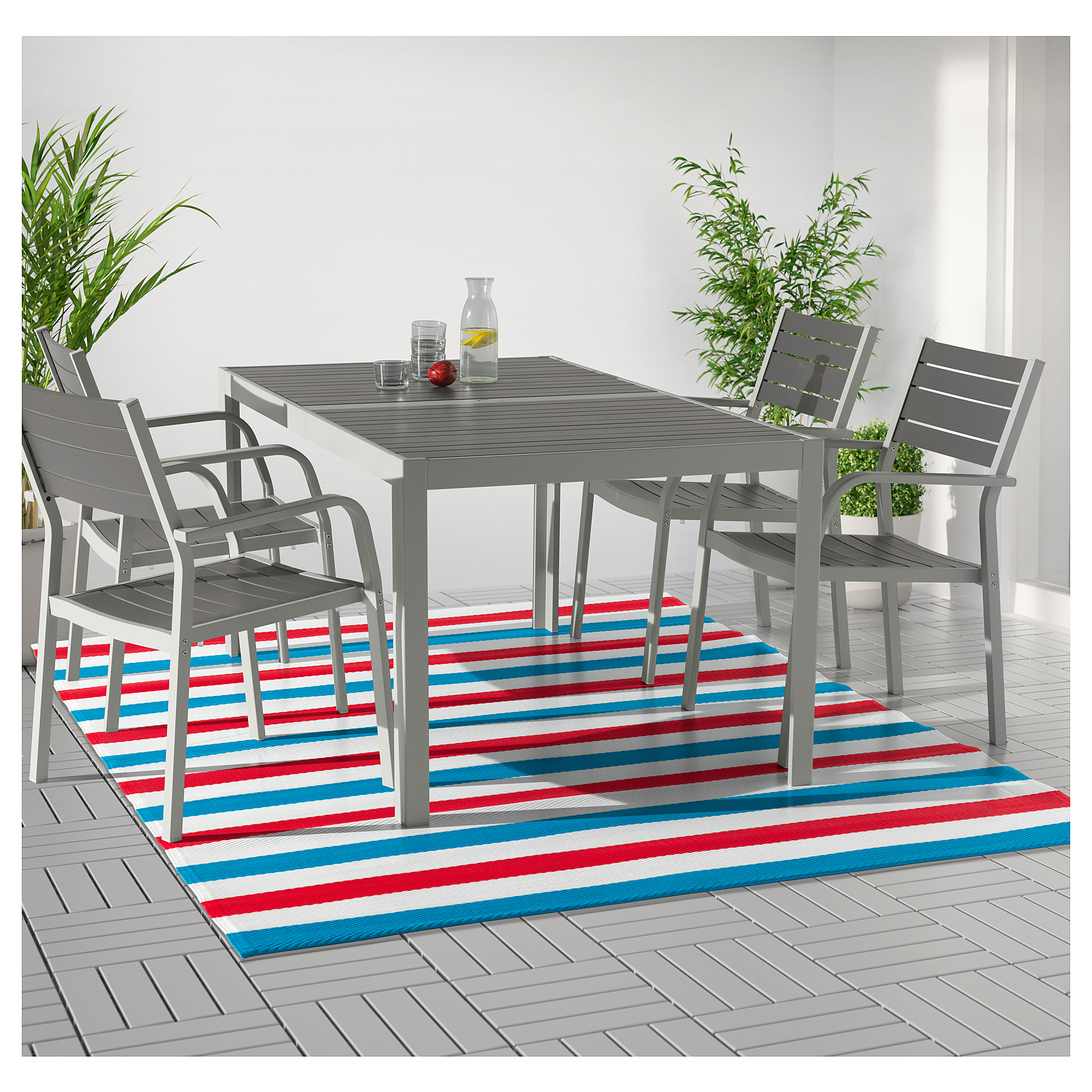 SOMMAR 2019 - rug, flatwoven, in/outdoor/blue white/red | IKEA Hong Kong