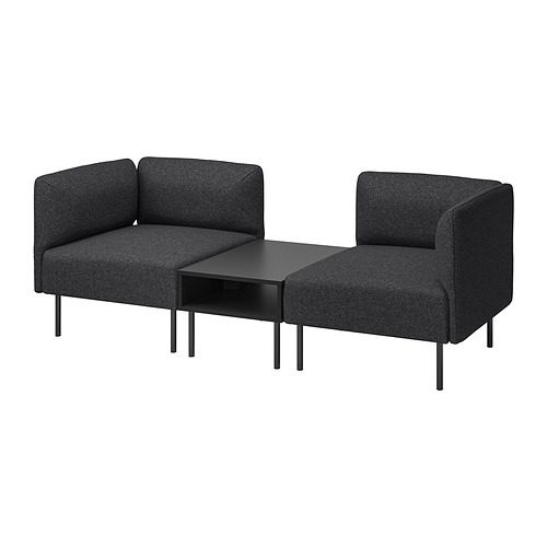 LILLEHEM 2-seat modular sofa with side table