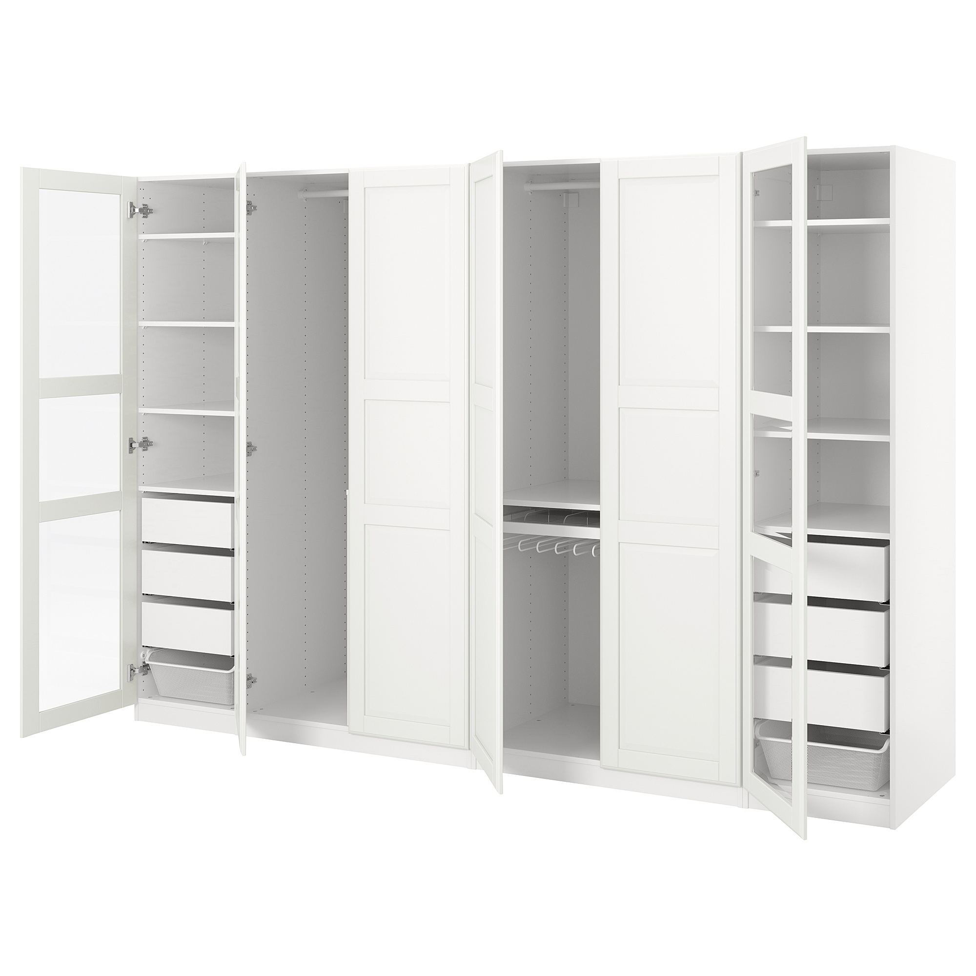 Pax Wardrobe White Tyssedal Tyssedal Glass Ikea Hong Kong