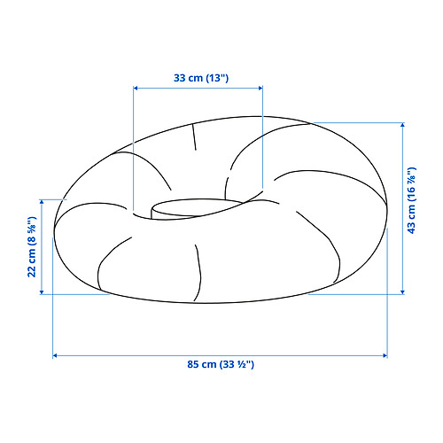 BRÄNNBOLL inflatable gaming lounge chair