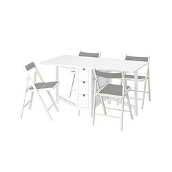 butterfly table with folding chairs