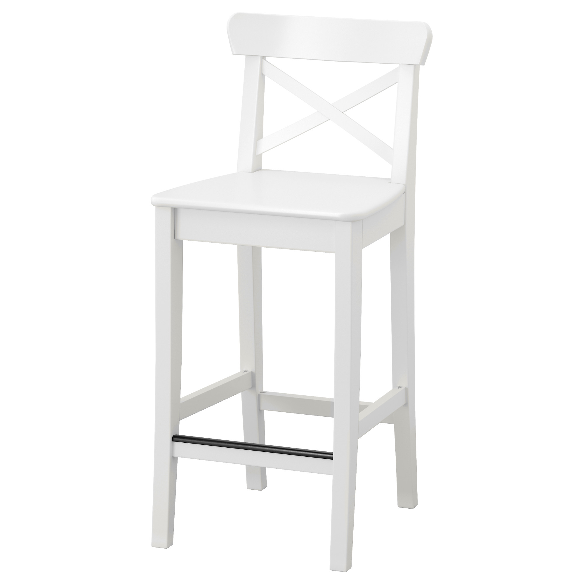 ingolf bar stool with backrest white