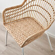 NILSOVE - chair with armrests, rattan/white | IKEA Hong Kong and Macau