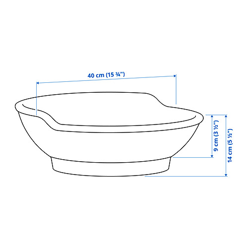 VÄSTERSJÖN countertop wash-basin w water trap