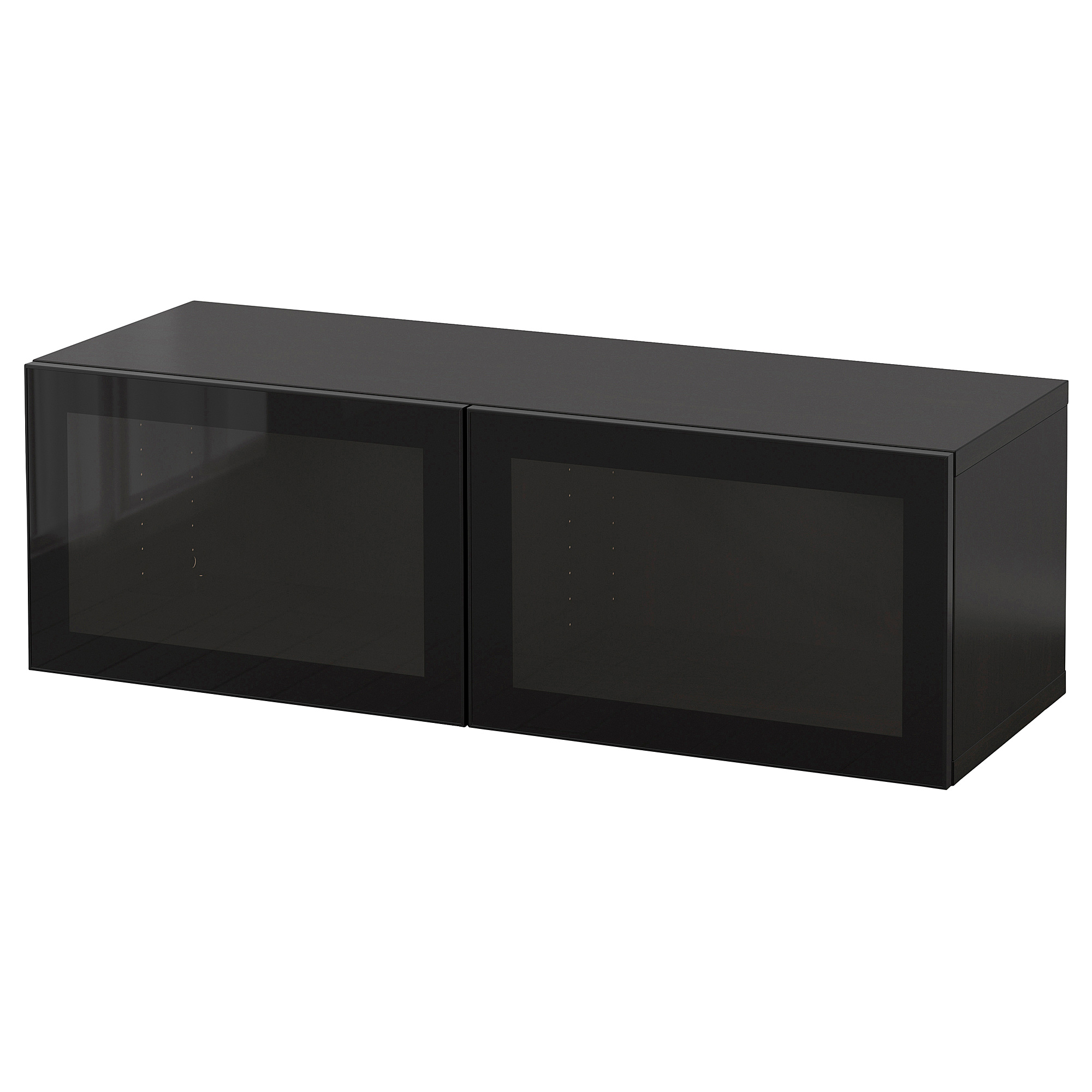 BESTÅ - wall-mounted cabinet combination, black-brown/Glassvik black | IKEA Hong  Kong and Macau