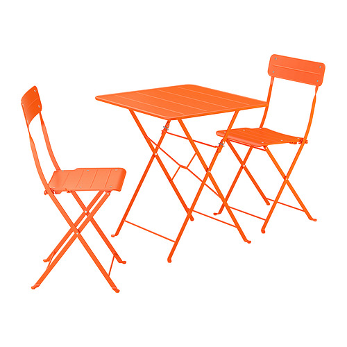 SUNDSÖ table and 2 folding chairs