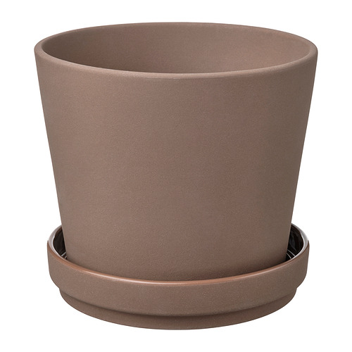 KLARBÄR plant pot with saucer