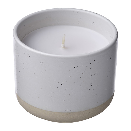 JÄMLIK scented candle in ceramic jar