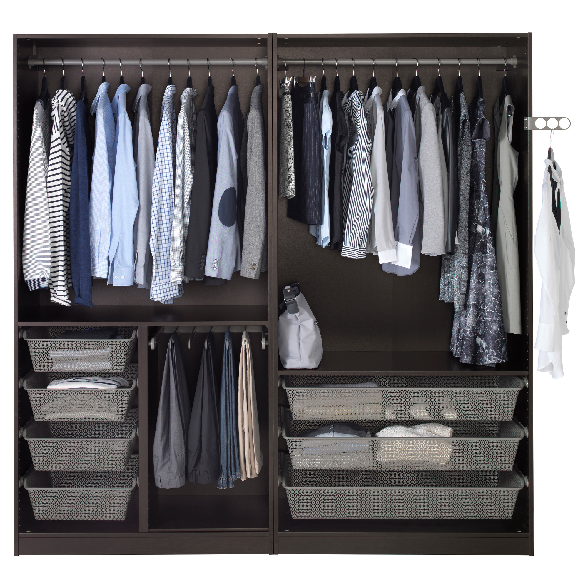 Pax Wardrobe Black Brown Ikea Hong Kong