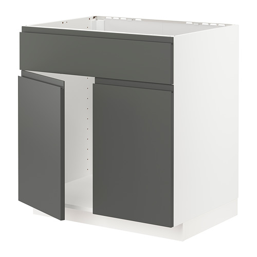 METOD base cabinet f sink w 2 doors/front