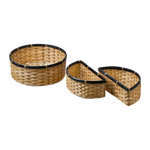 SNÖPLOG basket, set of 3