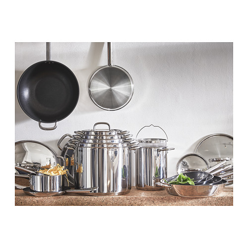 ANNONS 5-piece cookware set, glass/stainless steel - IKEA