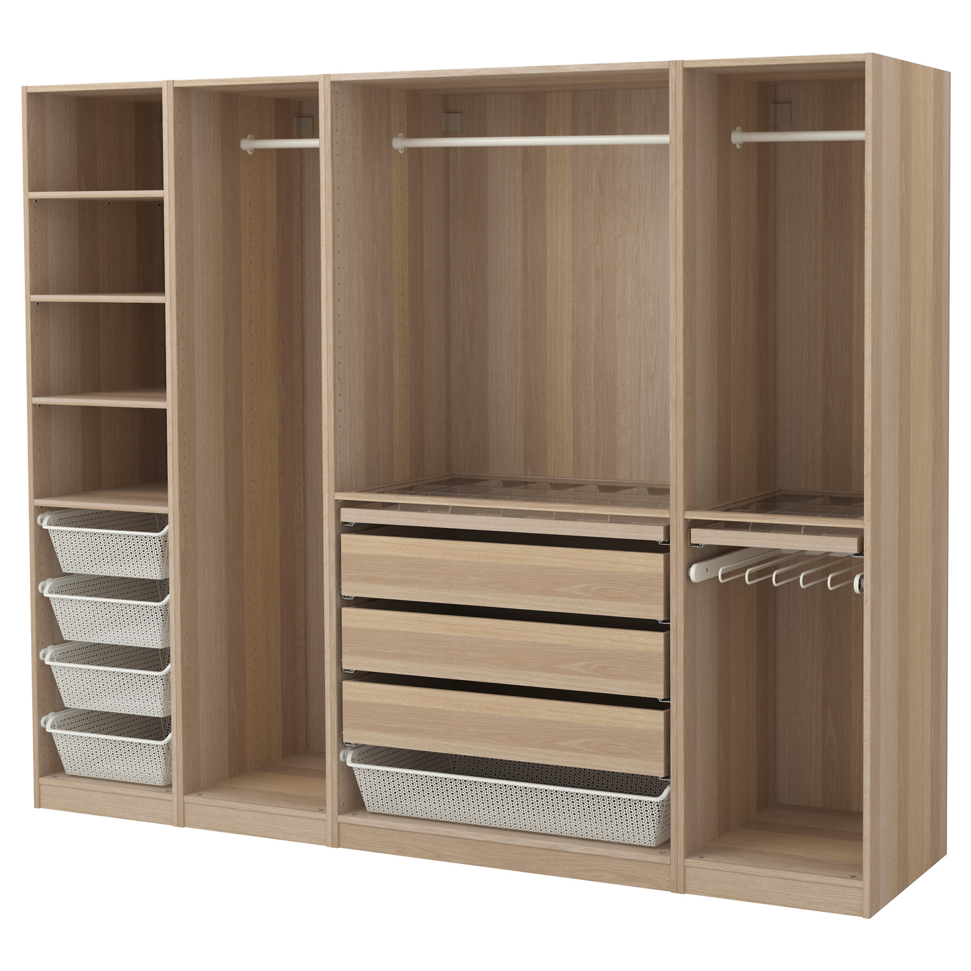 Pax Wardrobe White Stained Oak Effect Ikea Hong Kong