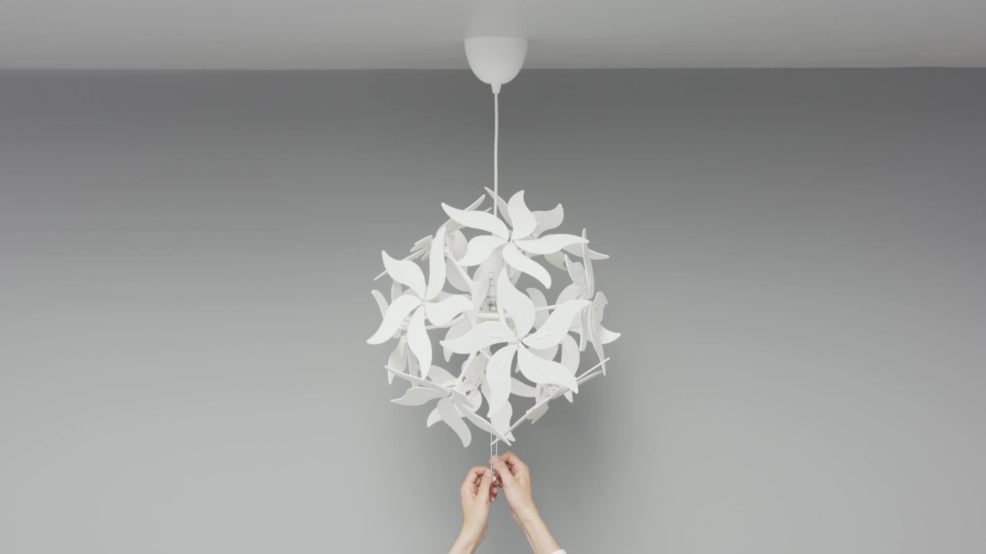 RAMSELE - pendant lamp, flower/white, 43 cm | IKEA Hong Kong and Macau