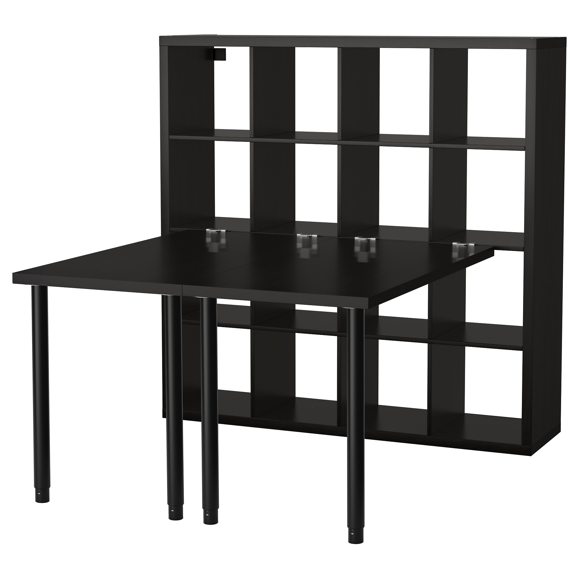 Kallax Desk Combination Black Brown Ikea Hong Kong