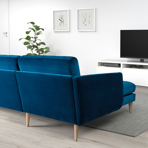 SMEDSTORP 3-seat sofa with chaise longue