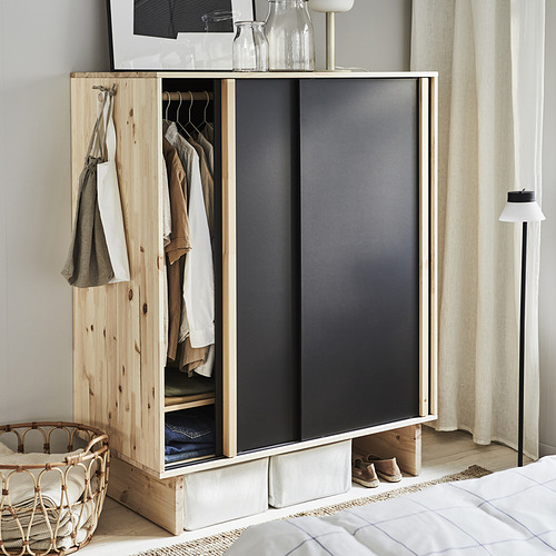 GLAMBERGET wardrobe with 3 sliding doors