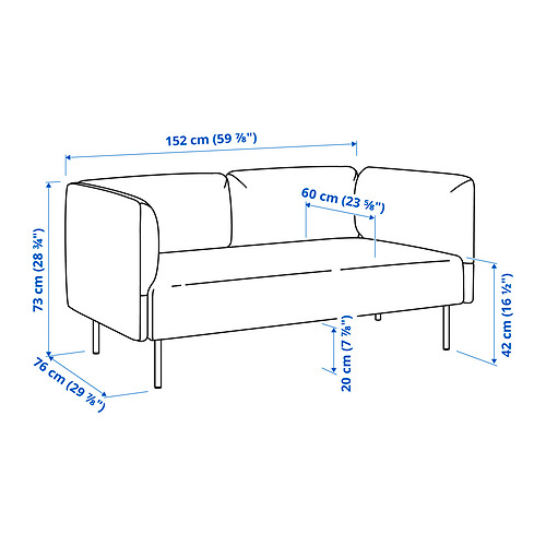 LILLEHEM 5-seat modular sofa with side table