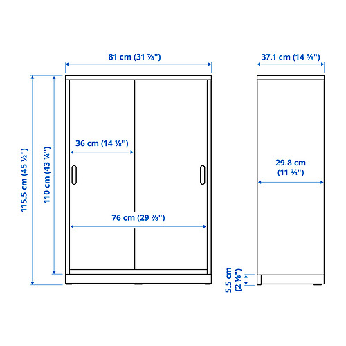 TONSTAD cabinet with sliding doors