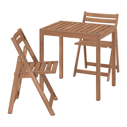 NÄMMARÖ table and 2 folding chairs, outdoor